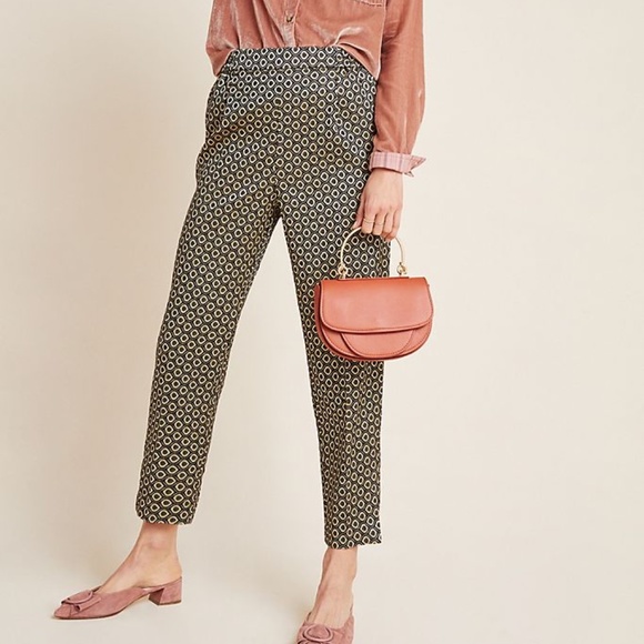 Anthropologie Pants - Anthropologie Larkin Jacquard Tapered Trousers